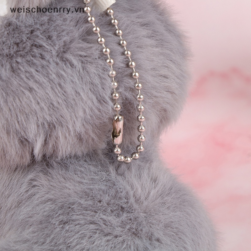 Móc Khóa Thỏ Nhồi Bông Tai Dài Đáng Yêu