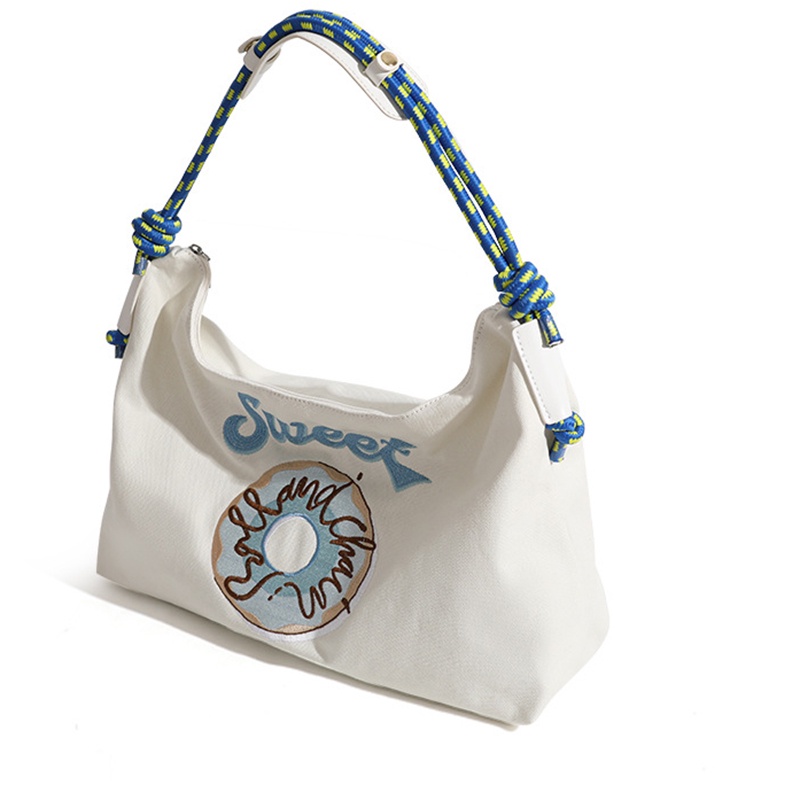 Túi vải Sức Chứa Lớn Thêu Họa Tiết Thời Trang Dễ Phối Đồ Cho Nữ