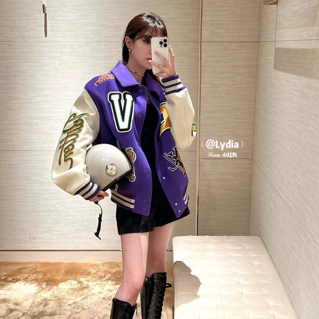 Áo Khoác Bóng Chày Louis Vuitton Giữ Ấm Cao Cấp Thời Trang Dành Cho Cả Nam Và Nữ