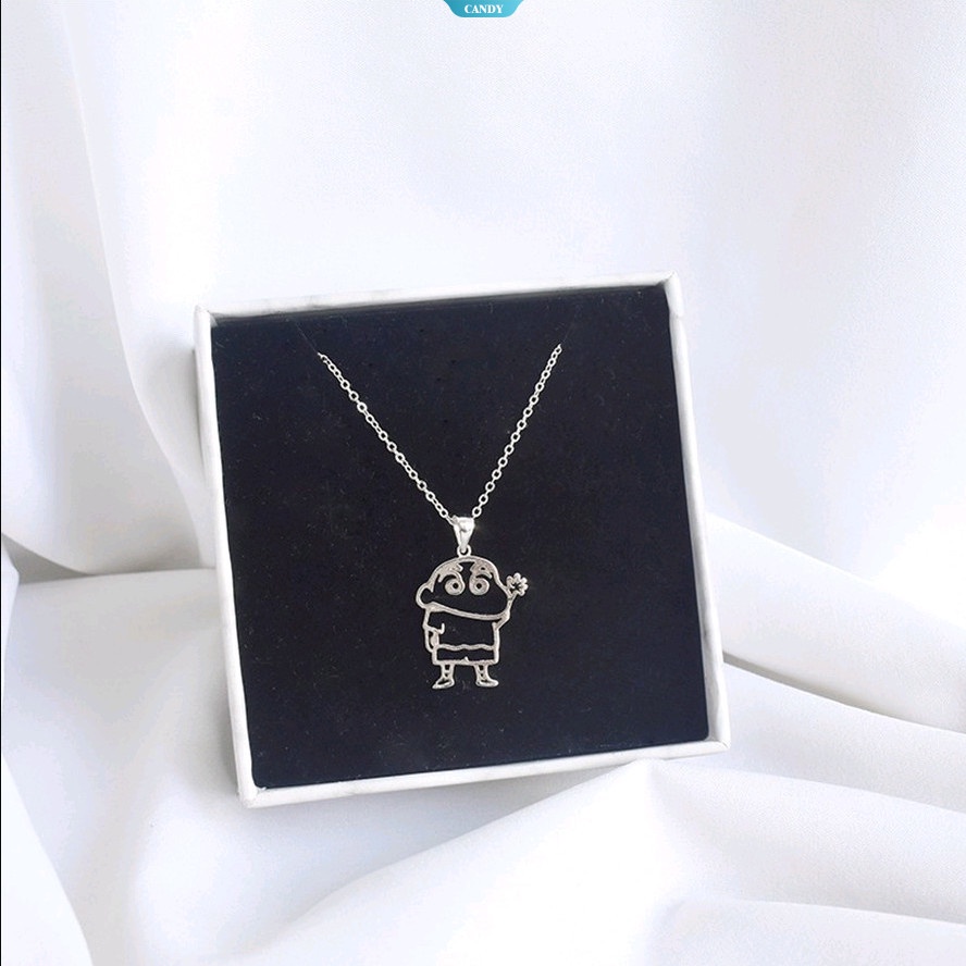 Vòng cổ Mặt Hoạt Hình Crayon Shin-chan Nohara Shiro Đơn Giản Dễ Thương Hợp Thời Trang Làm Quà Tặng Sinh Nhật Cho Cặp Đôi Nam Nữ