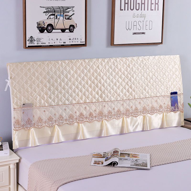 Vỏ Bọc Đầu Giường Chống Bụi Co Giãn Phối Ren Xinh Xắn