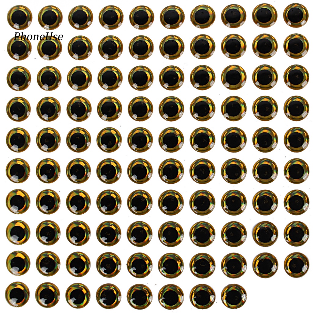 Bộ 98 Mắt Cá 3D Bằng PU Độ Bóng Cao Chống Mài Mòn Độc Đáo Trang Trí Mồi Câu Cá DIY