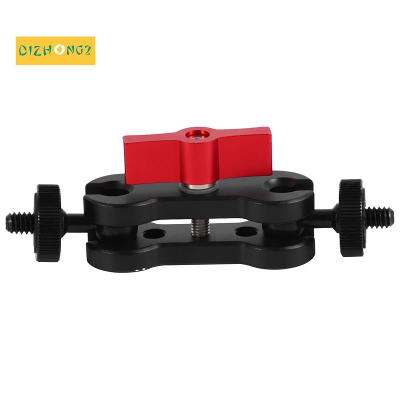 Cánh Tay Gắn Máy Ảnh DSLR Hai Đầu Bi 1 / 4 inch Bằng Hợp Kim Nhôm Đa Năng Màu Đỏ
