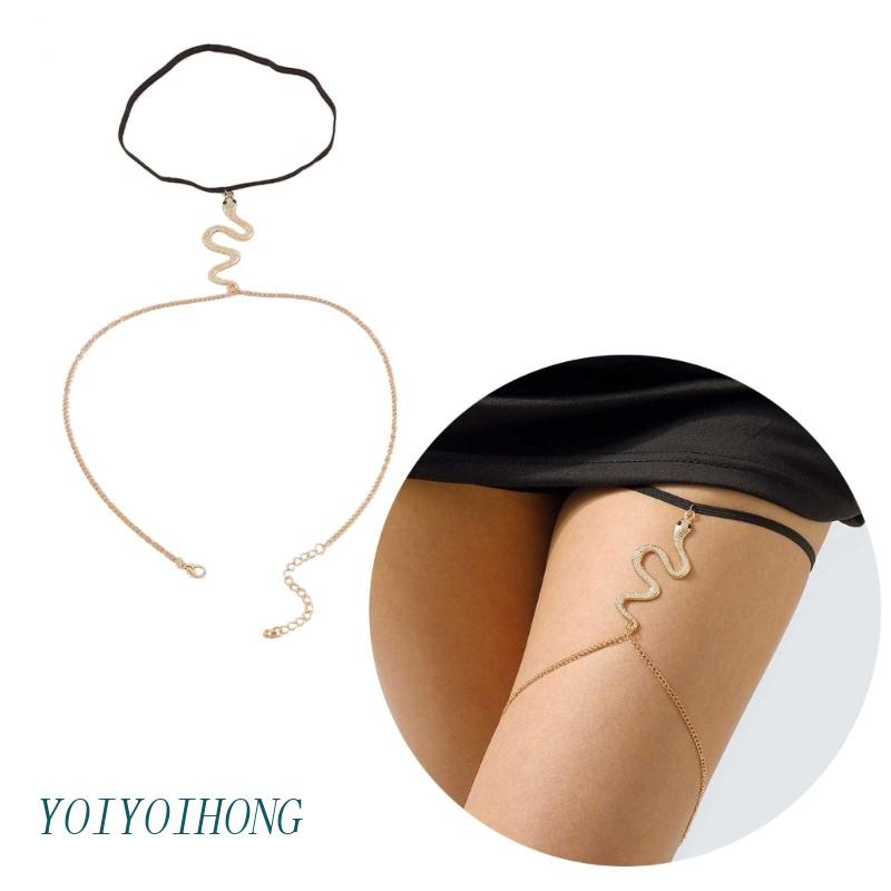 Dây Đeo Chân Co Giãn Màu Đen Thời Trang Đi Biển Quyến Rũ