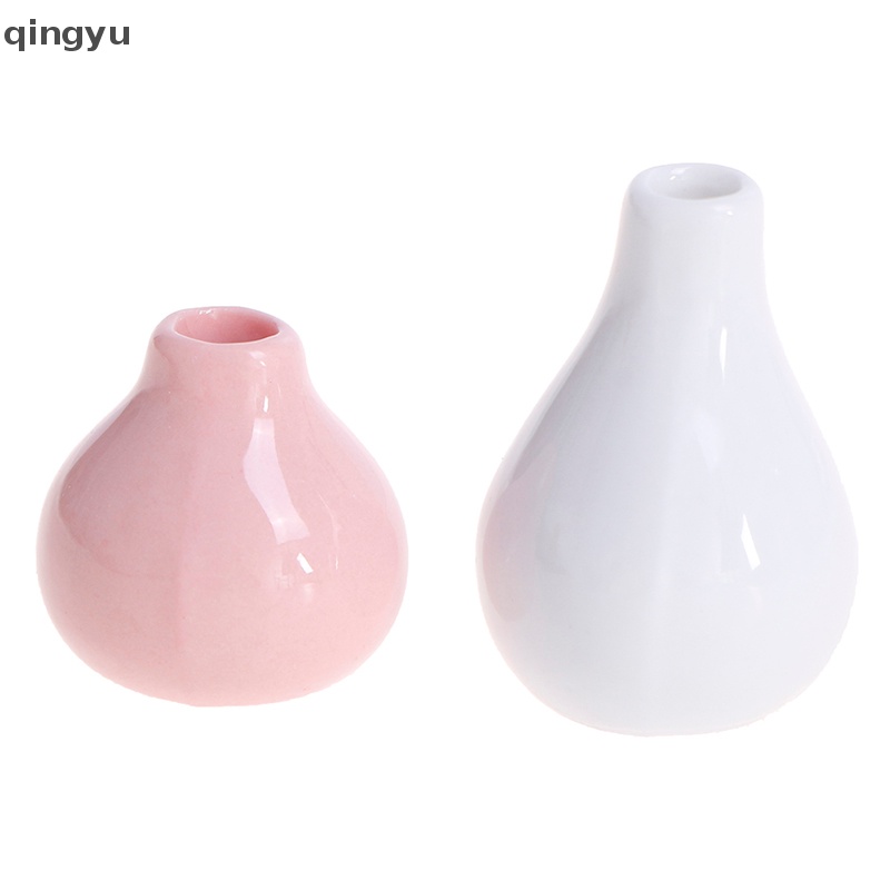 Bộ 2 Bình Hoa Sứ 1: 12 Dùng Trang Trí Nhà Búp Bê