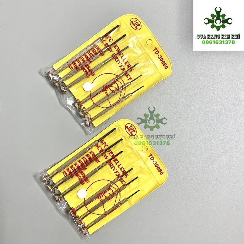 Bộ tua vít sửa chữa đồng hồ, điện thoại 6 đầu TD-30060 kim khí đức nguyên