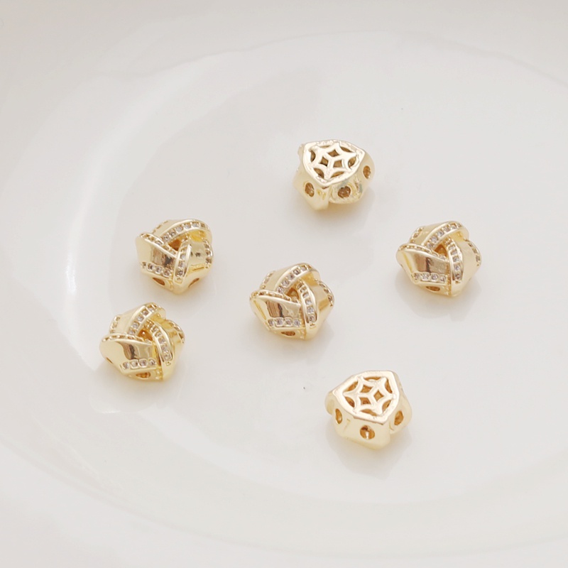 Hạt Xỏ Lỗ Ngang 12mm Làm Vòng Tay / Dây Chuyền Mạ Vàng 14k Nhiều Màu Sắc DIY