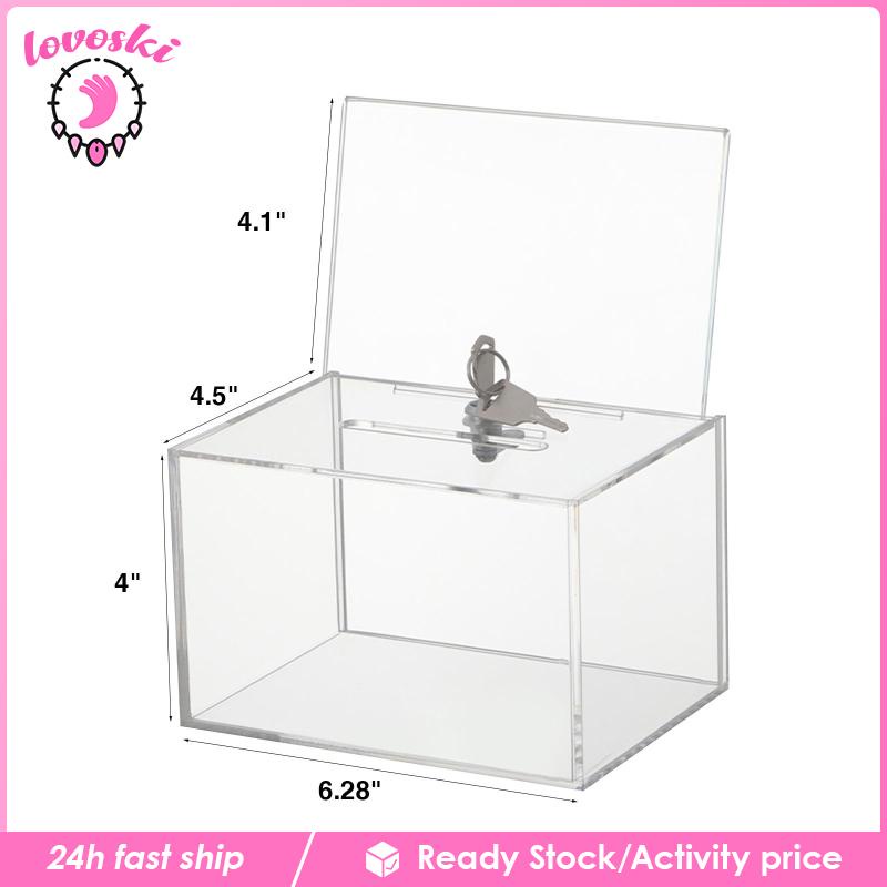 Hộp Sưu Tập Nhận Thức Bằng Acrylic Trong Suốt Có Khóa Lovoski