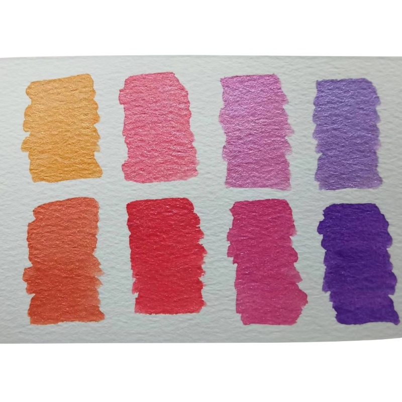 Bộ Màu Nước Dạng Rắn 8 Màu Ánh Ngọc Trai Dành Cho Trường Học Tại Nhà