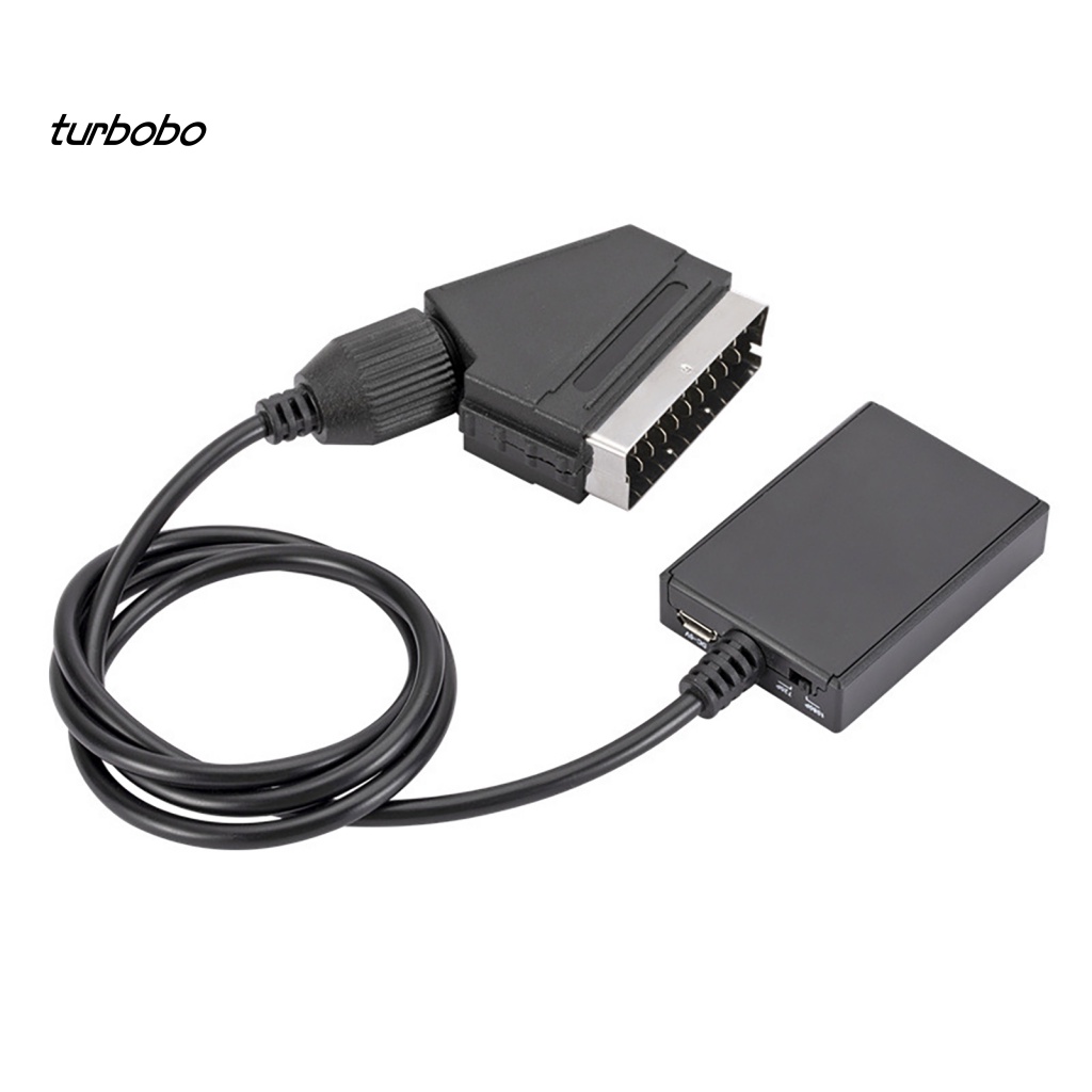 Turbobo Bộ Chuyển Đổi Tín Hiệu Video Kỹ Thuật Số SCART Sang HDMI 1080P Cho Máy Tính