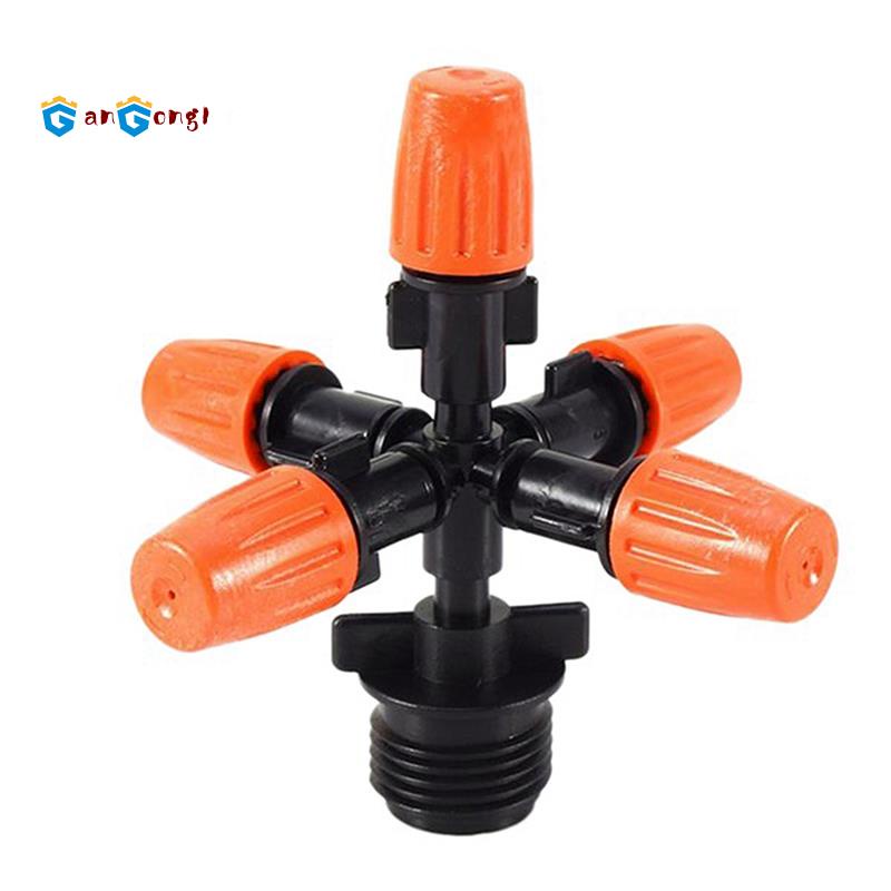 Vòi phun nước trong vườn Tưới nước tự động Bãi cỏ 360 độ Vòng tròn Vòi phun nước xoay 5 vòi Vòi tưới vườn