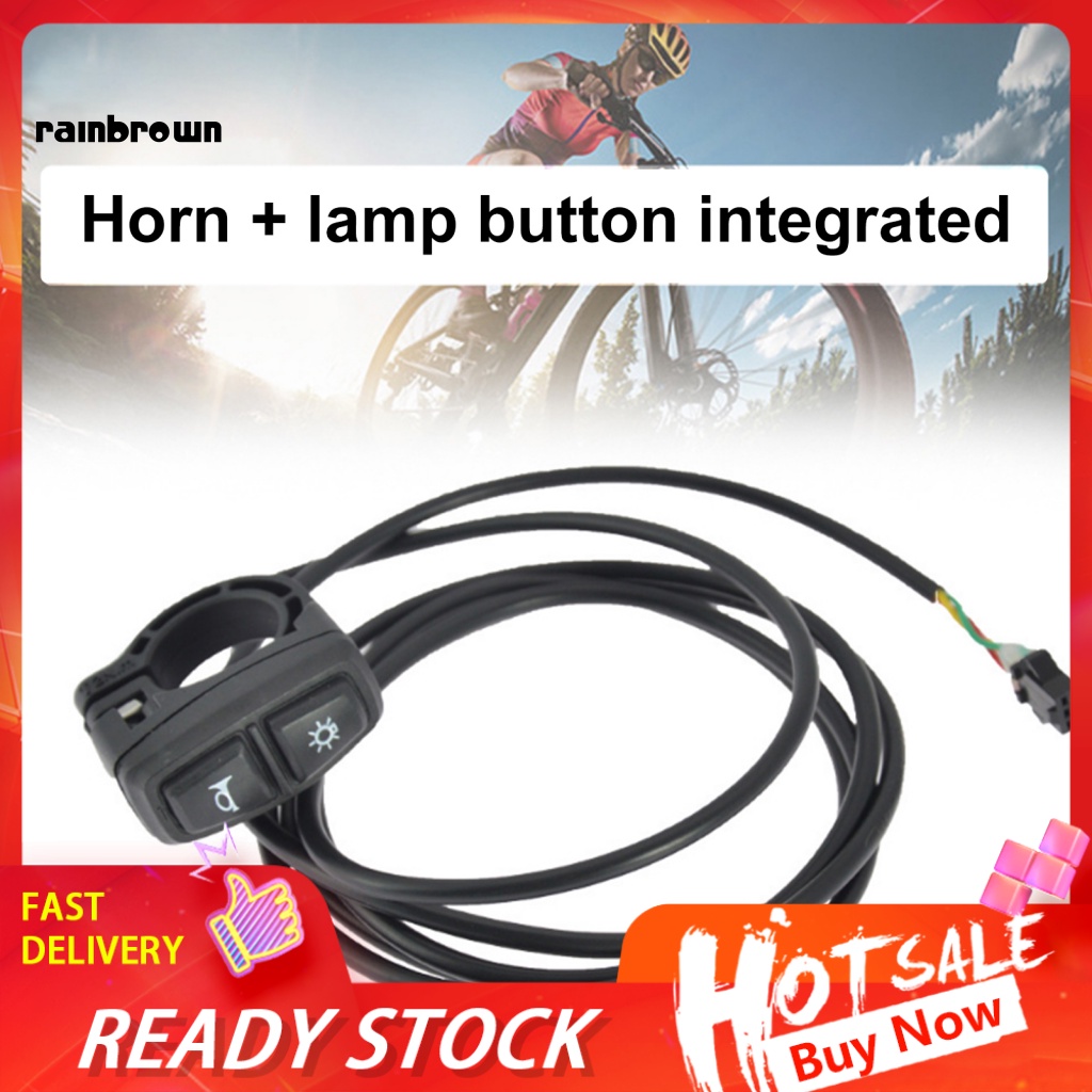 Công Tắc Đèn Pha Xe Đạp 2 Trong 1 Màu Đen Chống Trượt