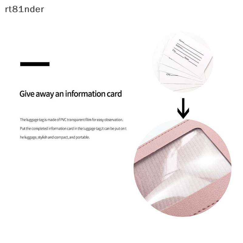 Rt Nhãn Đánh Dấu Ghi Thông Tin Riêng Tư Bằng Da PU Gắn Hành Lý Du Lịch Tiện Dụng