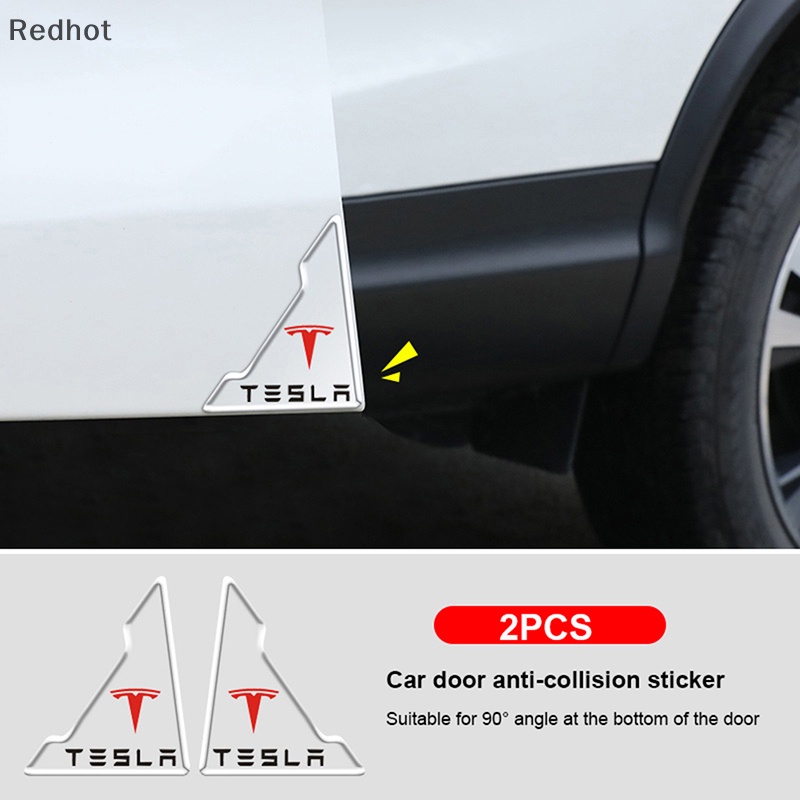 &lt; Redhot &gt; Miếng Silicon Bảo Vệ Góc Cửa Xe Hơi Tesla Model 3 Model S Model X Model Y-Eur
