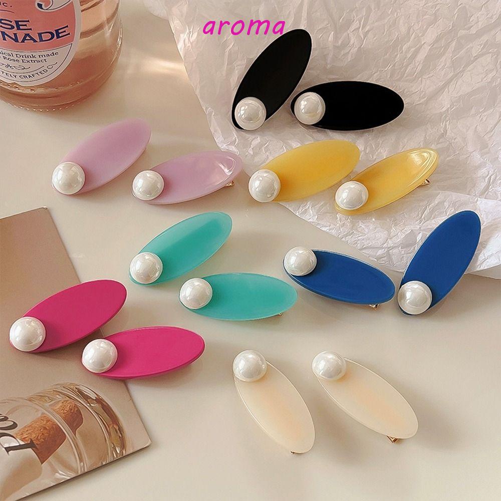 Kẹp Tóc Nhỏ Hình Oval Phong Cách Hàn Quốc Thanh Lịch Cho Nữ