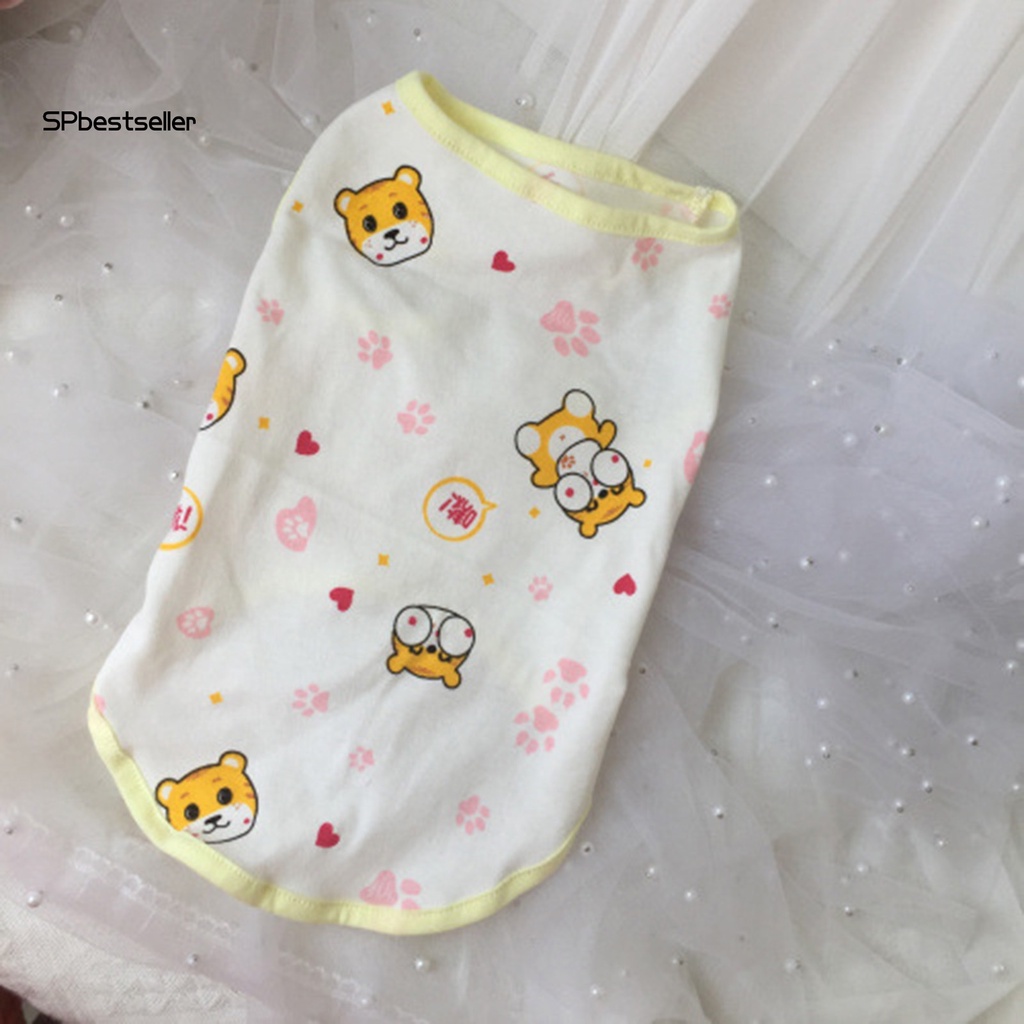 Spbestsellwr Áo Sweater Sát Nách In Họa Tiết Hoạt Hình Dễ Thương Thoải Mái Thời Trang Mùa Hè Cho Thú Cưng