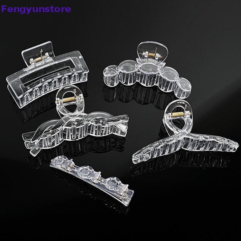 Kẹp Tóc Càng Cua Bằng Nhựa Acrylic Trong Suốt DIY Thời Trang Cho Nữ
