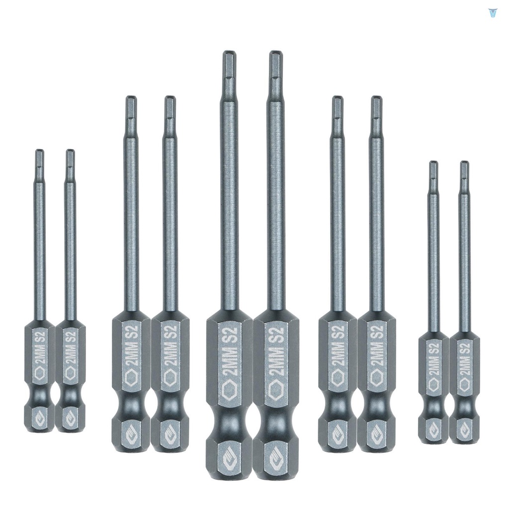 Set 10 Mũi Tua Vít Đầu Lục Giác 1 / 4 Inch 65mm S2 Bằng Hợp Kim Thép Chuyên Dụng