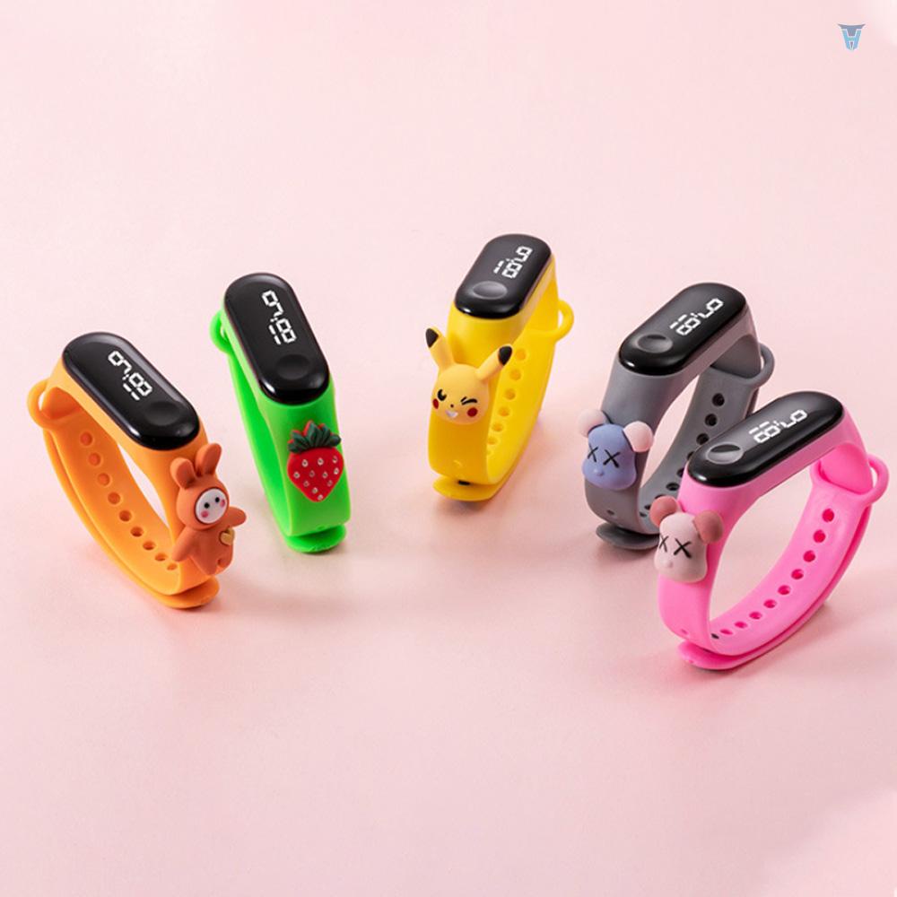 Đồng Hồ Đeo Tay Điện Tử Màn Hình Cảm Ứng Led Chống Thấm Nước Hình Hoạt Hình Dành Cho Học Sinh