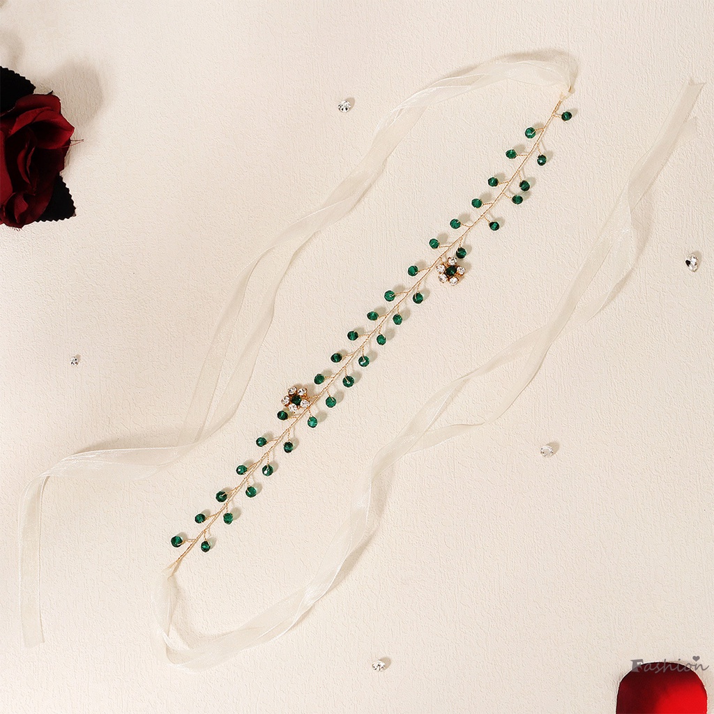 Băng Đô Cài Tóc Đính Đá Lấp Lánh Sang Trọng Cho Cô Dâu