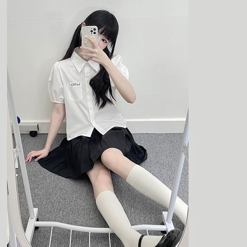 Áo Sơ Mi Ngắn Tay Phồng Thời Trang Mùa Hè Nhật Bản Mới Dành Cho Nữ