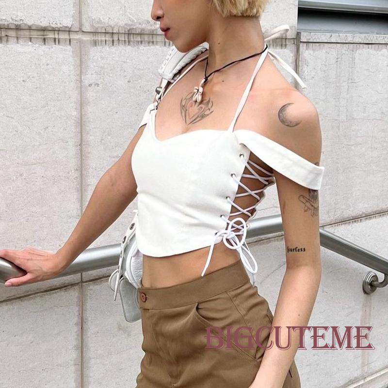 Áo Hai Dây Sát Nách Hở Lưng Dáng Ôm Thời Trang Mùa Hè Quyến Rũ Cho Nữ