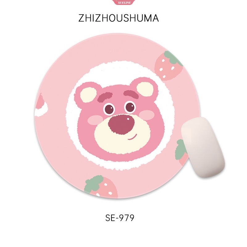 Đệm Lót Chuột Máy Tính Bằng Cao Su Mềm Họa Tiết Gấu Dâu Tây Hoạt Hình Disney Dễ Thương Khóa Chính Xác Cho Nữ