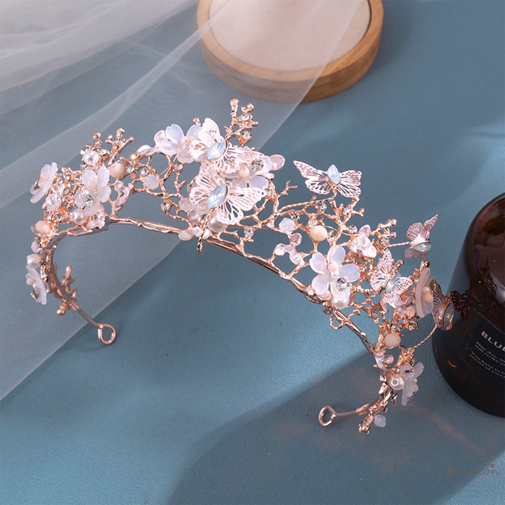 Vương Miện Cài Tóc Đính Đá Lấp Lánh Toàn Diện Có Thể Điều Chỉnh