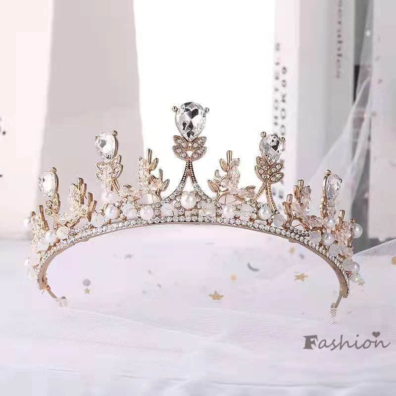 Vương Miện Công Chúa Đính Đá Thủ Công Sáng Tạo Cho Bé Gái