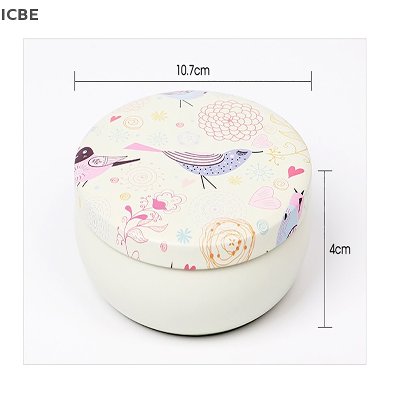 Hộp Thiếc Tròn Mini Đựng Trà / Cà Phê / Đường Tiện Dụng