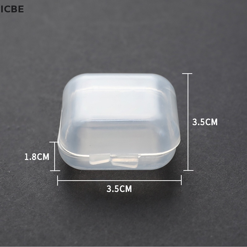 Set 20 Hộp Nhựa Nhỏ Trong Suốt Đựng Hạt Cườm Có Nắp Đậy