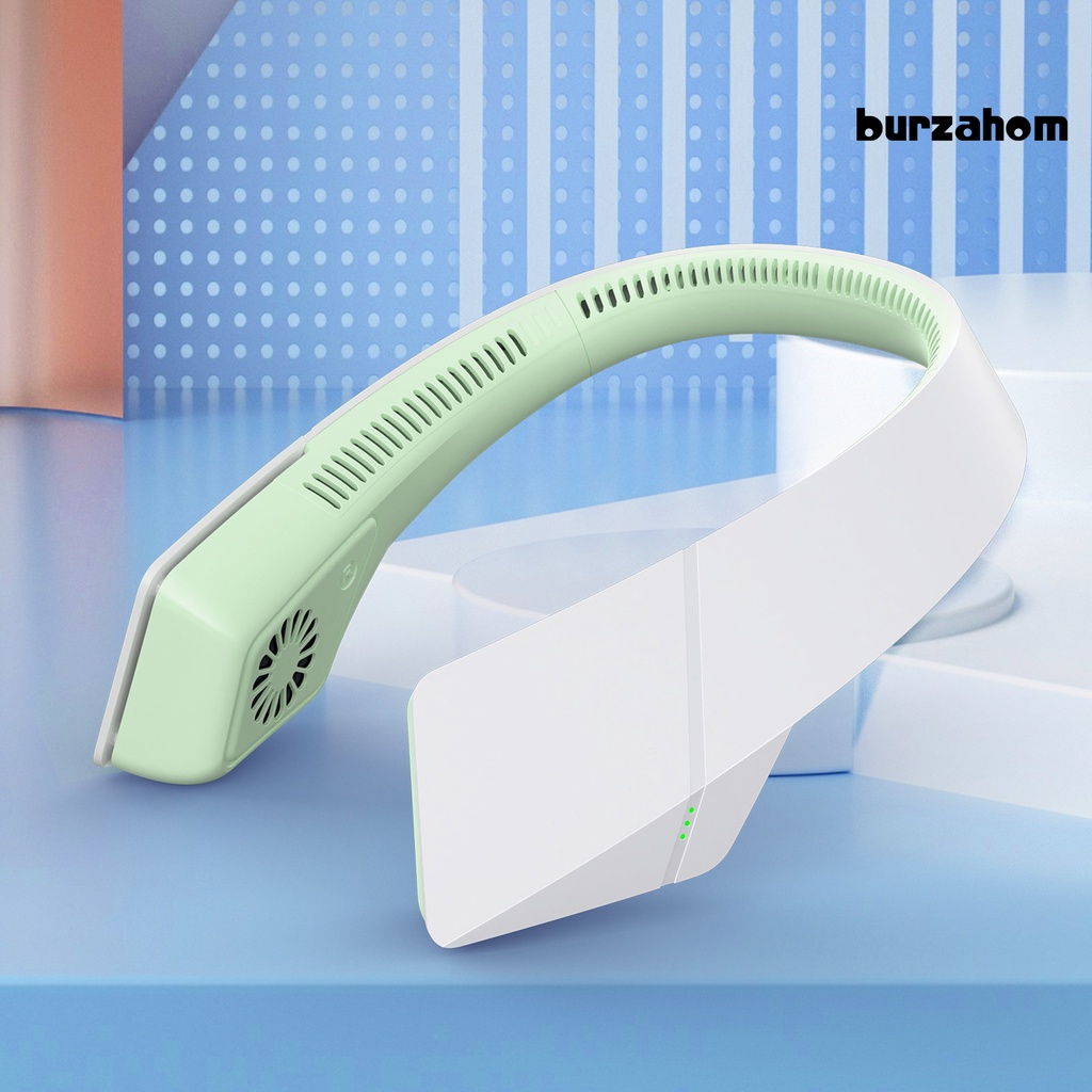 Quạt Làm Mát Đeo Cổ Sạc Nhanh Bằng Cổng USB Thiết Kế Hình Tai Nghe Mini Dành Cho Làm Việc