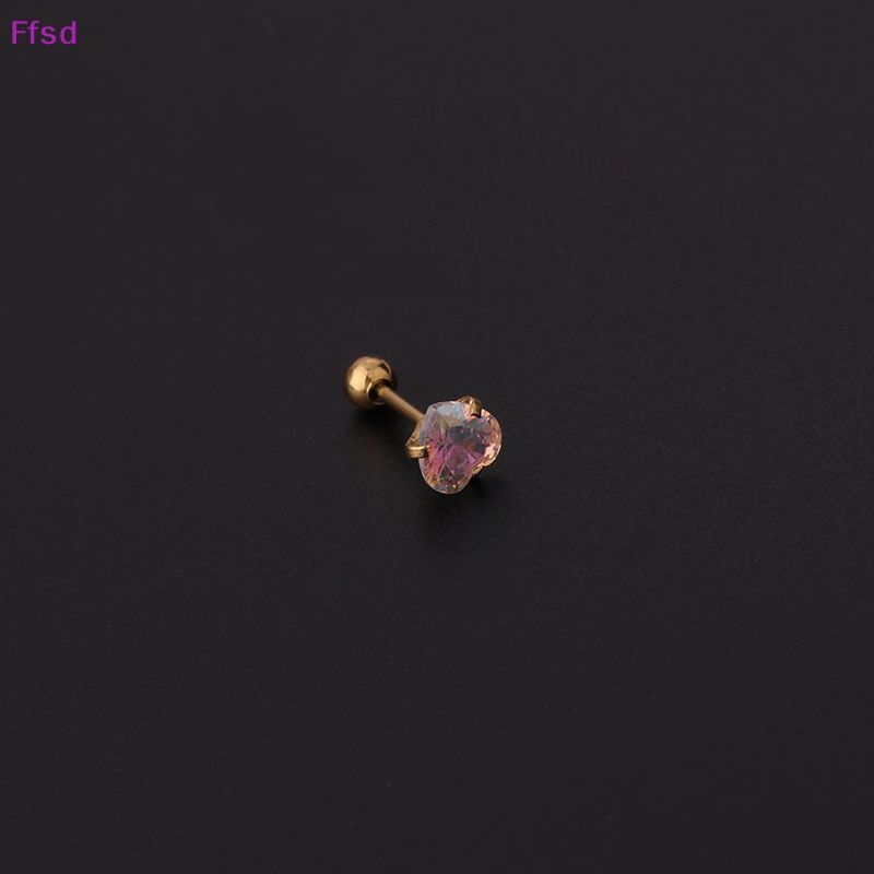 1 Khuyên Tai Xoắn Ốc Đính Đá Zircon Nhiều Màu Cho Nữ
