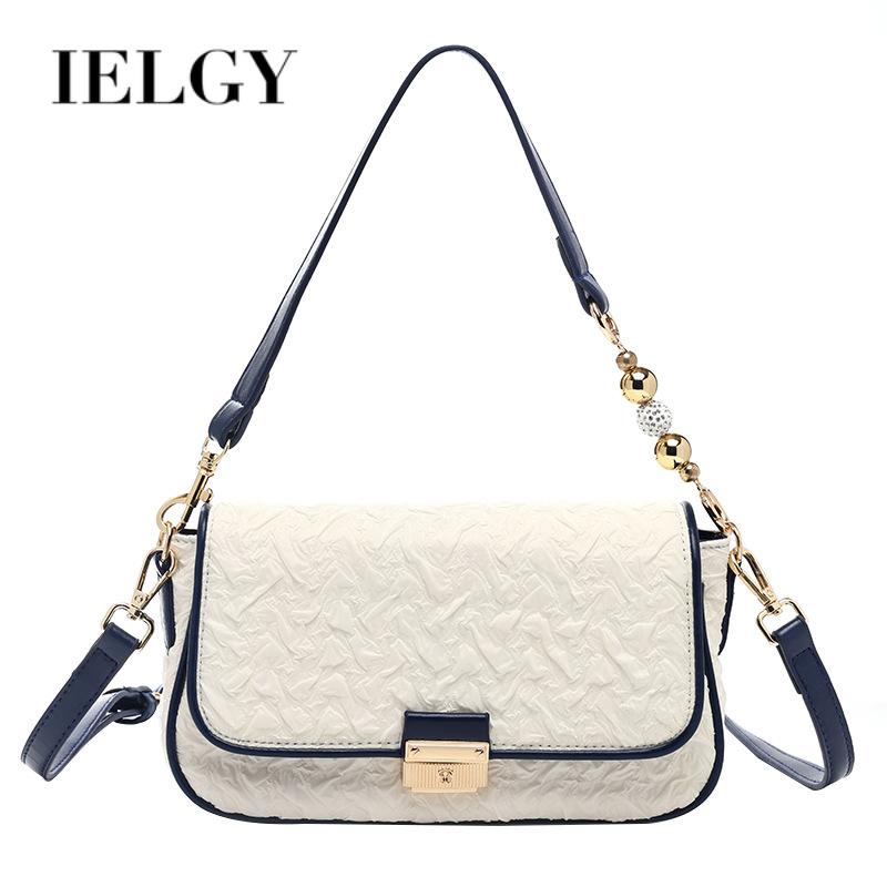 Túi đeo dưới cánh tay Hình Vuông Cỡ Nhỏ Thiết Kế Xếp Ly Phối Dây Đeo Sợi Xích Thời Trang Cao Cấp Cho Nữ