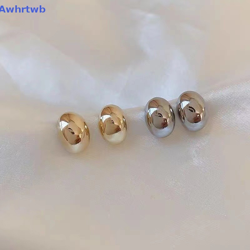 1 Cặp Bông Tai Hợp Kim Hình Hạt Đậu Màu Vàng Phong Cách Hàn Quốc Thời Trang Cho Nữ Mới