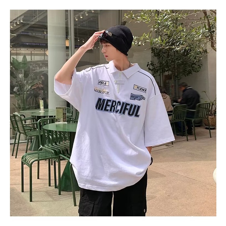 Áo Thun Polo Tay Ngắn Phong Cách Hong Kong Thời Trang Mùa Hè Cho Nam