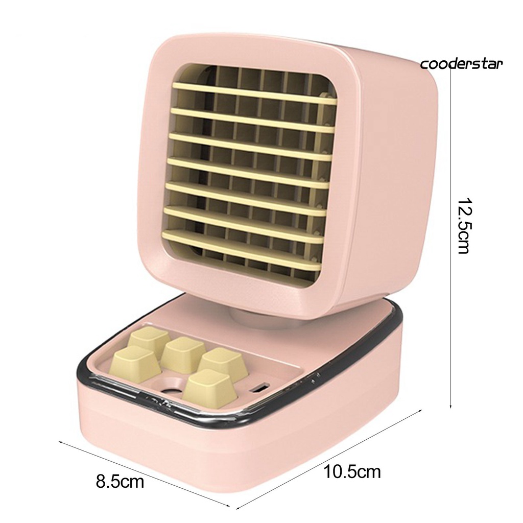Quạt Điều Hòa Không Khí Mini 3 Tốc Độ Yên Tĩnh Kèm Sạc USB Tiện Dụng Cho Gia Đình