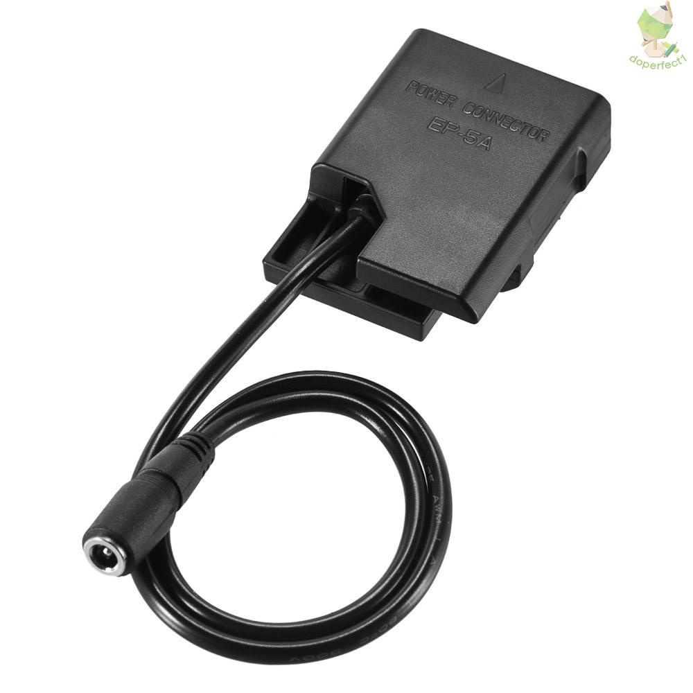 Andoer EP-5A DC Coupler Power Connector EN-EL14 Dummy Battery Adapter 4.0*17mm DC Tip for  D3100 D3200 D3300 D3400 D3500   Came-6.5