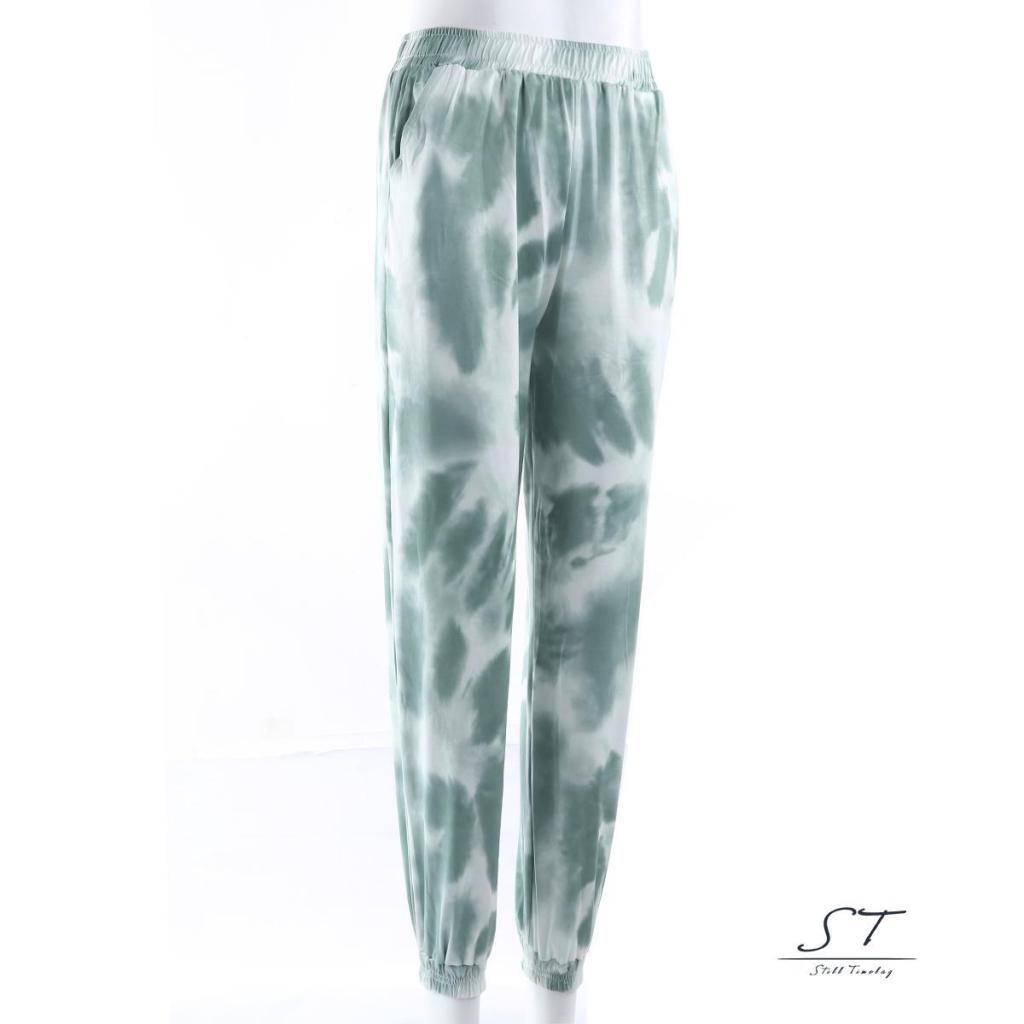 Quần Dài Dáng Suông Lưng Cao Co Giãn Có Túi Bên Hông Nhuộm Màu CY03 Cho Nữ