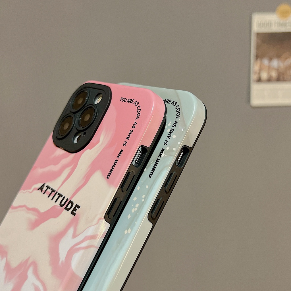 Ốp Điện Thoại PC Cứng Viền Dẻo Họa Tiết Gợn Sóng Nước Độc Đáo Chống Sốc Cho iPhone 11 13 12 14 Pro Max