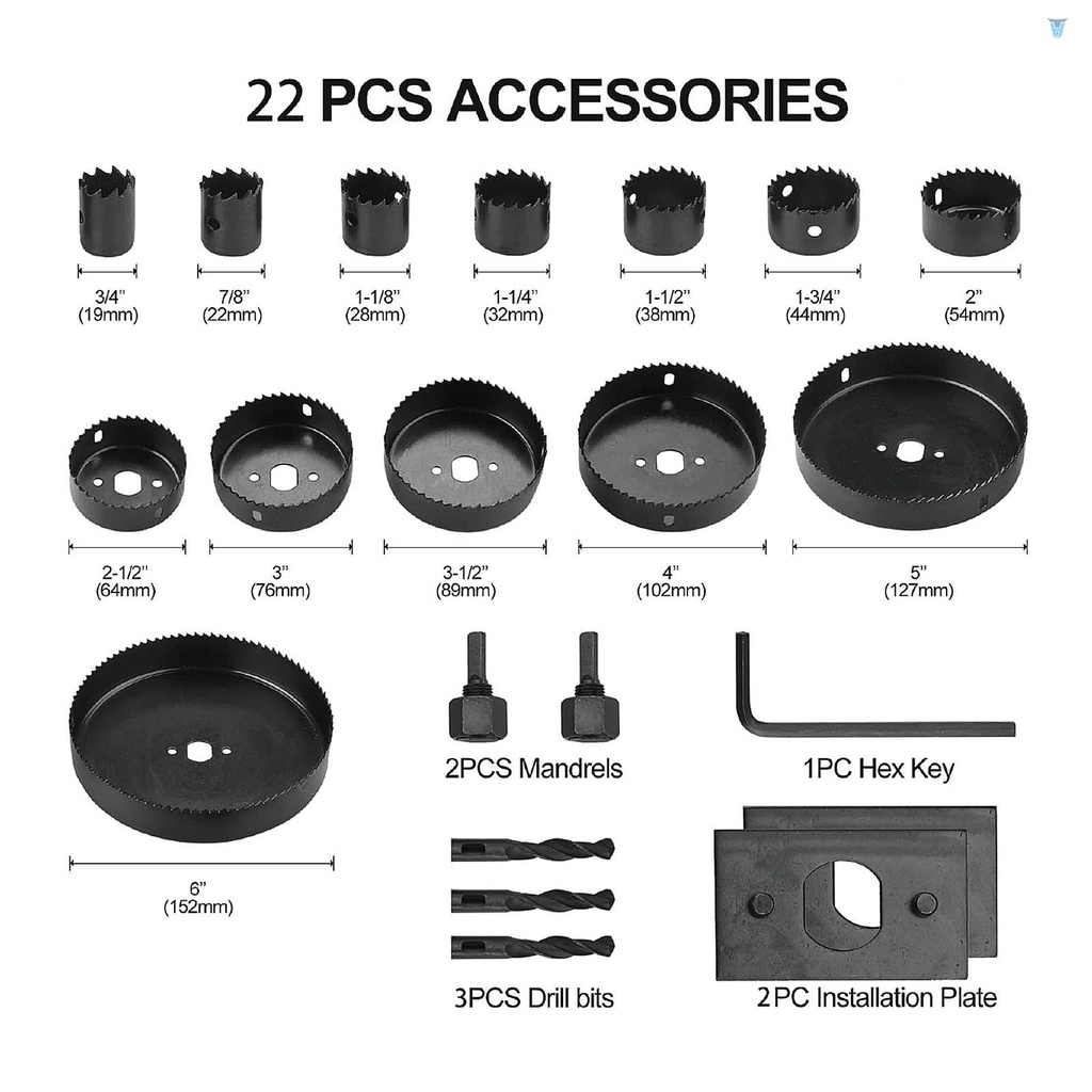 Hộp Carton 21 Lưỡi Cưa Lỗ Meterk Chất Lượng Cao