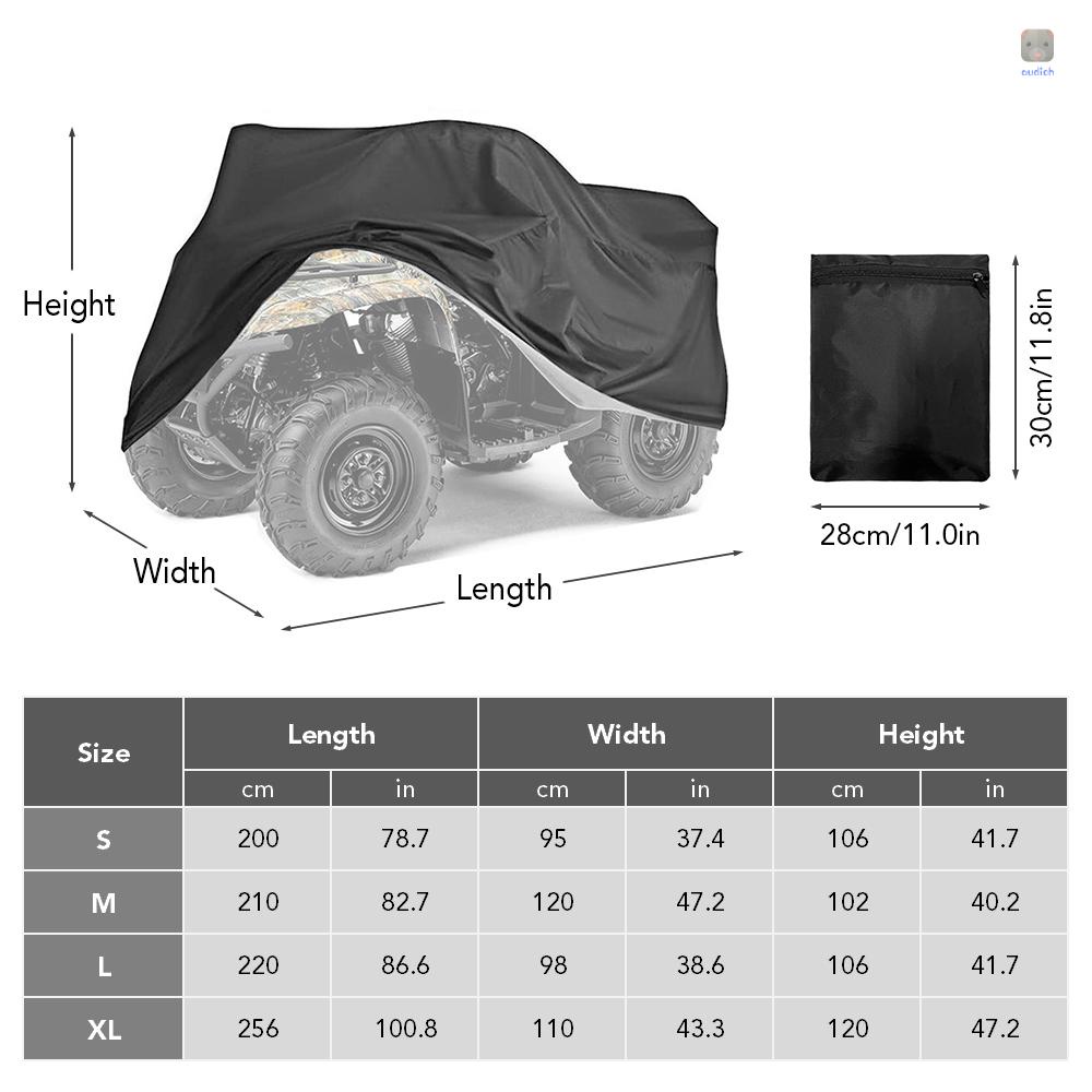 Vỏ Bọc Xe ATV Bãi Biển Bằng Vải Oxford Bền Chống Nước Chống Bụi Chống Ẩm Có Thể Gấp Gọn Ốp