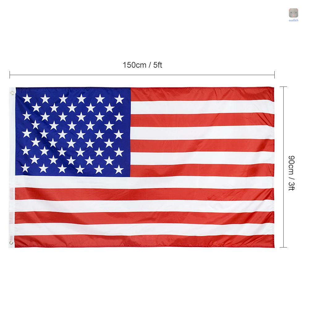 Cờ Mỹ 3X5Ft Kèm Vòng Đệm Đồng Thau Chống Tia UV