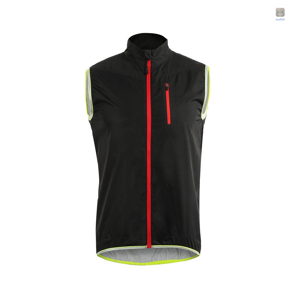 Arsuxeo Áo Sát Nách Phối Khóa Kéo Thoáng Khí Thời Trang Chạy Bộ Cho Nam