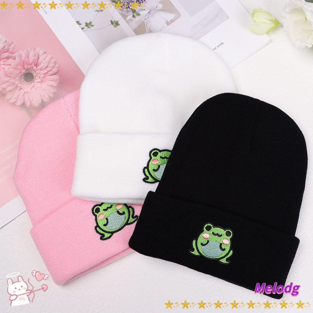 Mũ Bonnet Mềm Mại Thêu Hình Chú Ếch Kiểu Hip-Hop Cá Tính