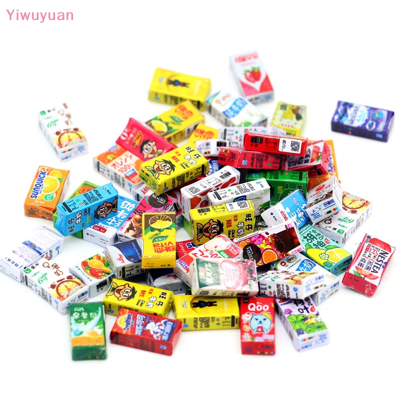 5 Hộp Sữa / Nước Ép Đồ Chơi Búp Bê Cỡ 1 / 12 Mới