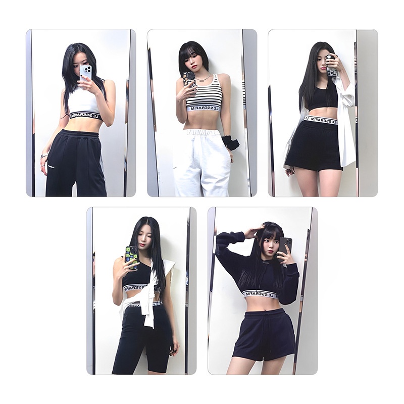 Album Ảnh Thẻ Bài SAKURA KIM CHAEWON HUH YUNJIN KAZUHA HONG Euchae