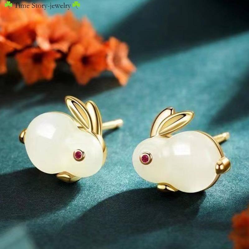 Vòng Tay Thiết Kế Mặt Hình Thỏ Nhỏ Thiết Kế Mới Thời Trang Theo Phong Cách Trung Hoa Cho Nữ