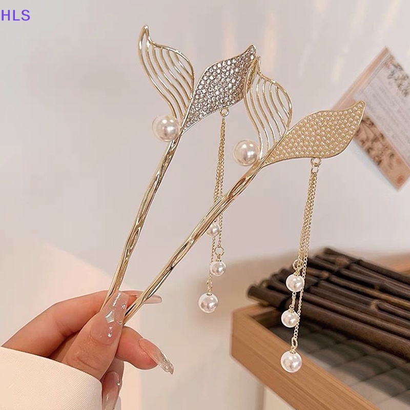 Trâm Cài Tóc Đính Đá Phối Tua Rua Phong Cách Trung Hoa Cổ Điển