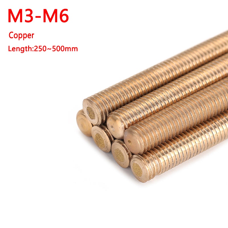 1 Thanh Vít Đồng M2 M2.5 M3 M4 M5 M6 * 250-500mm